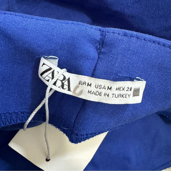 Zara NWT Royal Blue Ruched Skirt - Picture 4 of 8